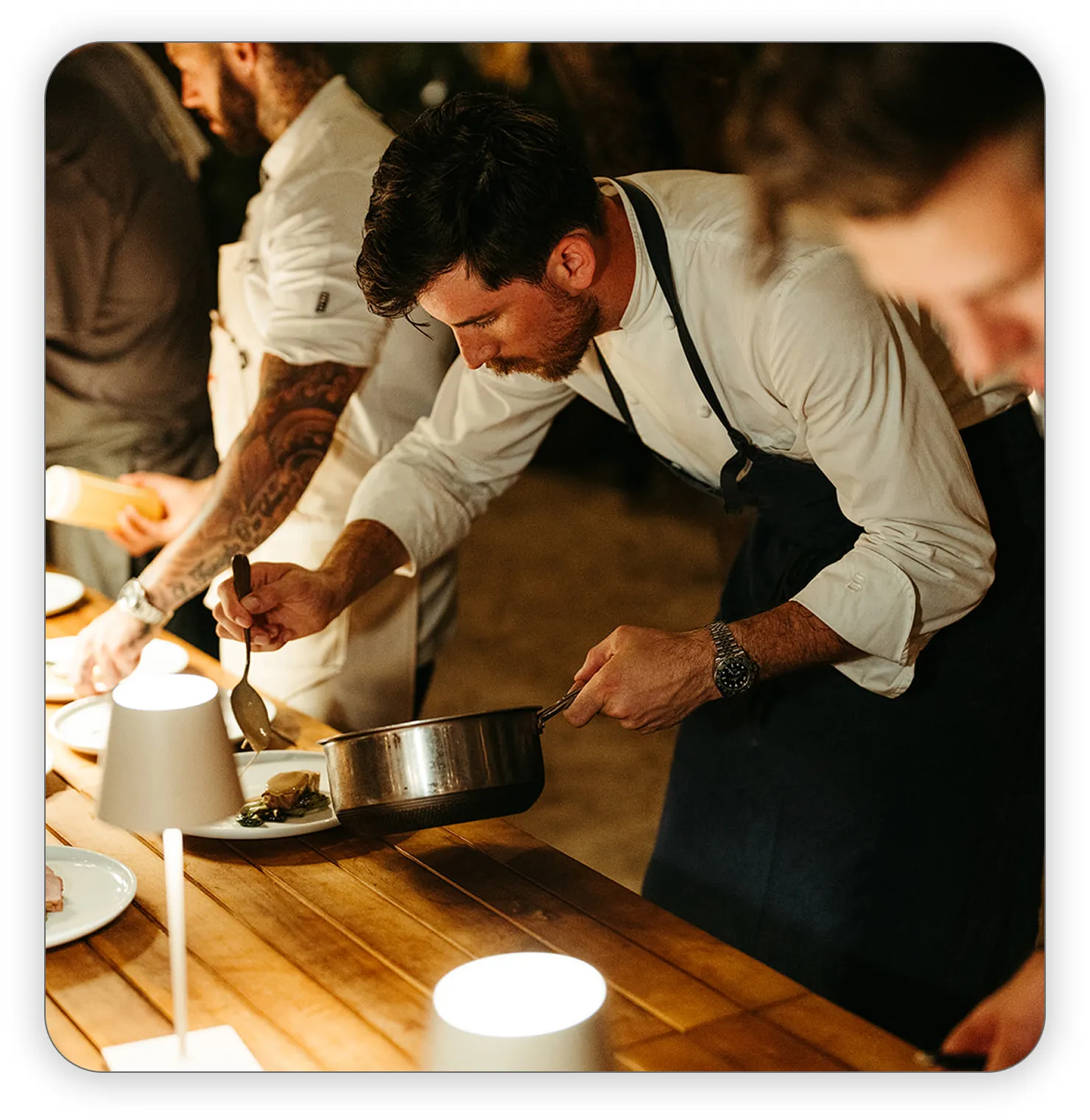 Chef preparing food